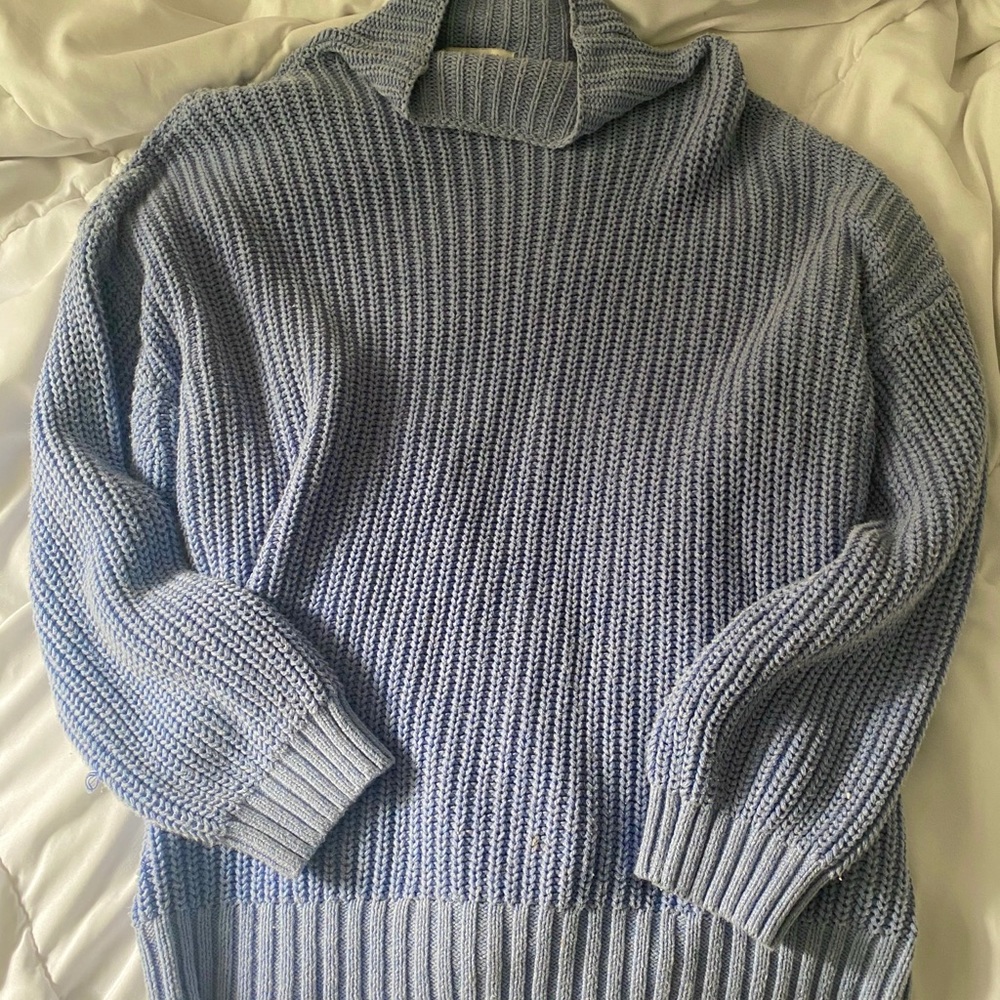 ae blue oversized sweater